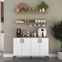 Hanah Home Armario Multiusos Blanco y Nogal